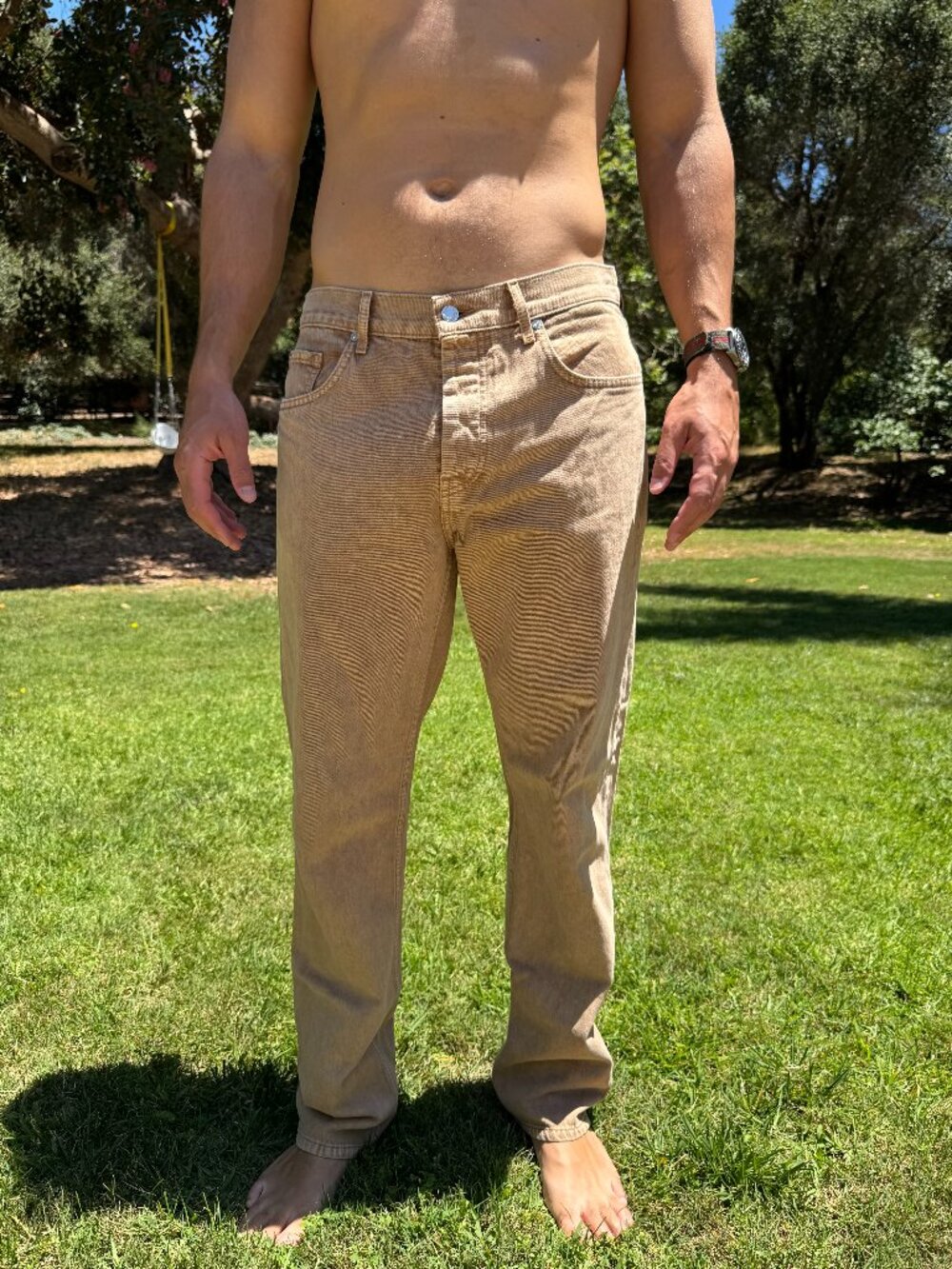 Helmut Lang Made in USA Tan Jeans Men’s 34